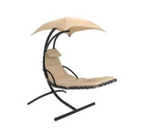 Patio Furniture - Floating Chaise Lounger Chair With Canopy Umbrella (ships Within The US Only)