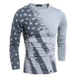 T-shirt - Flag Printed Long Sleeve T-shirts